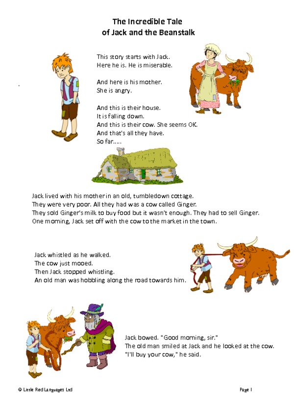 Jack And The Beanstalk Printable Story That Are Smart Harper Blog