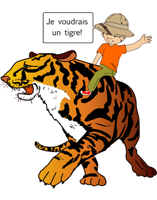 Boy and tiger